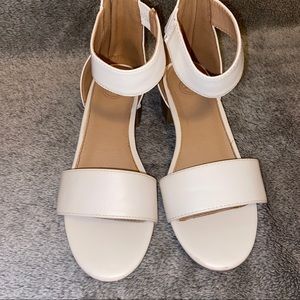 White Ankle Strap Sandals